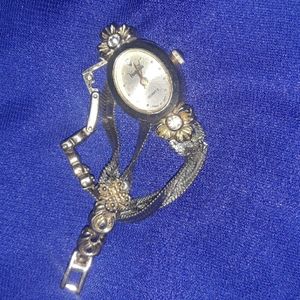 VANITY FAIR GOLD & SILVER TONE RHINESTONE WATCH